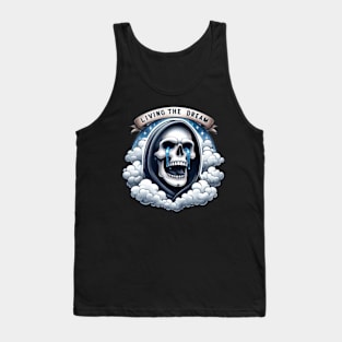 Living the Dream Skull Crying Tank Top